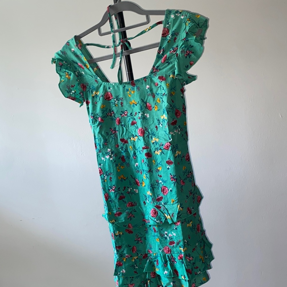 Floral Green Dress